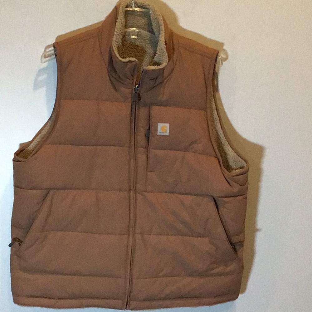 Carhartt Brown Quilted Sherpa-Lined Vest